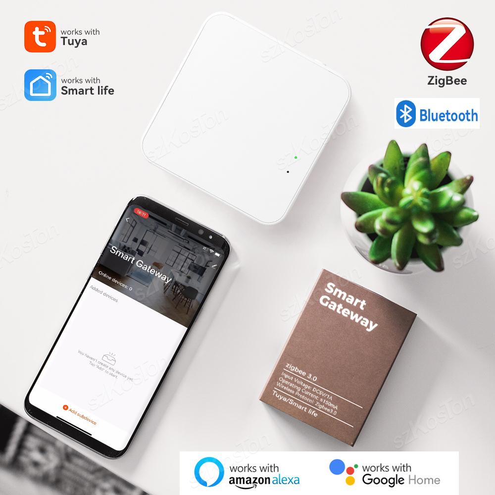 Tuya Smart Life Multi-Mode Gateway Hub ZigBee Bluetooth Wireless Bridge APP Remote Smart Home Automation Device for Alexa Google