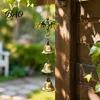 Entrance Door Hanging Retro Dragon Bells, Metal Flying Wind Chime, Rustic Christmas Home Decor Fantasy Outdoor Garden Ornament for Patio Porch