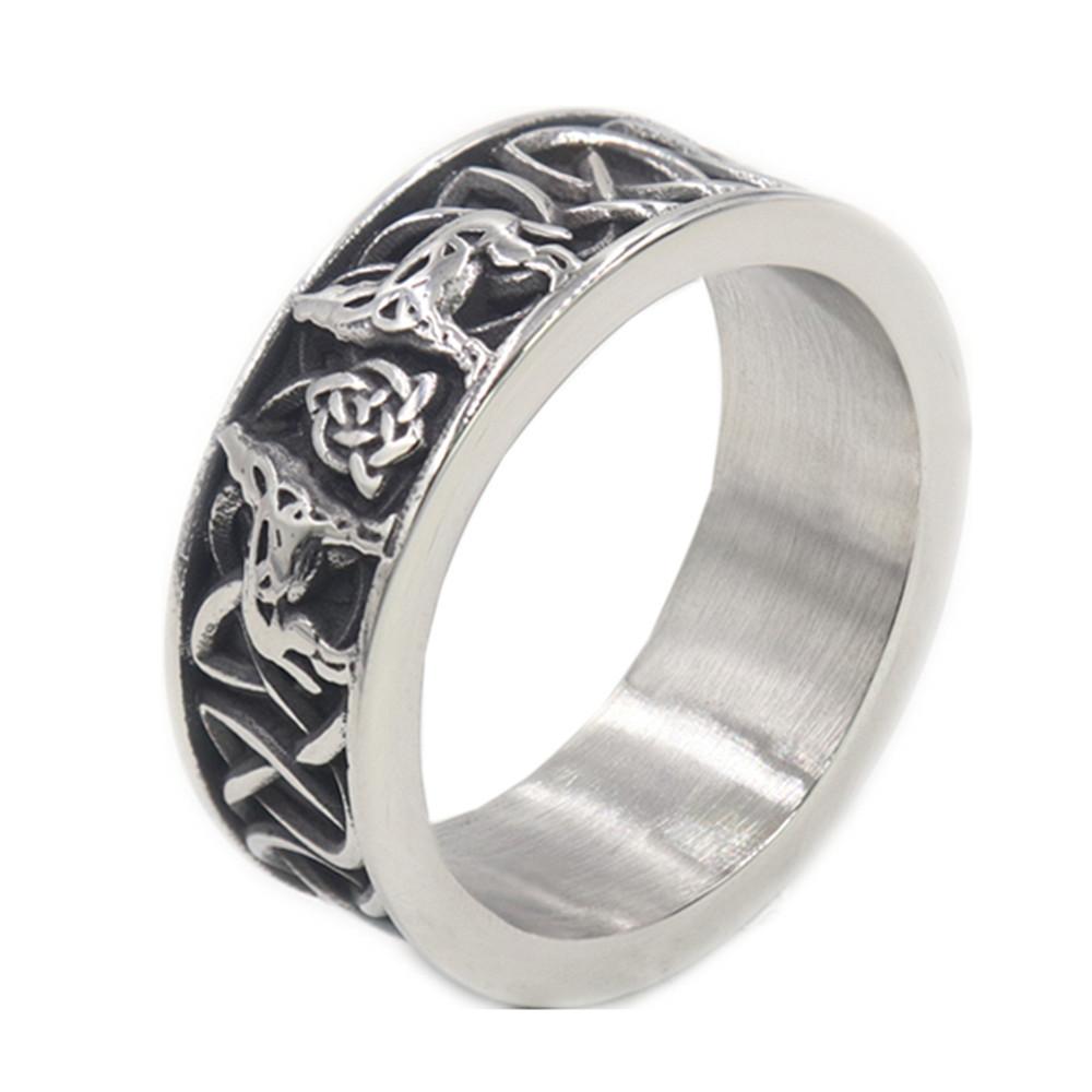 2026 Viking Wolf Ring Simple Ring Ring Personalized Trendy Male Viking Ring