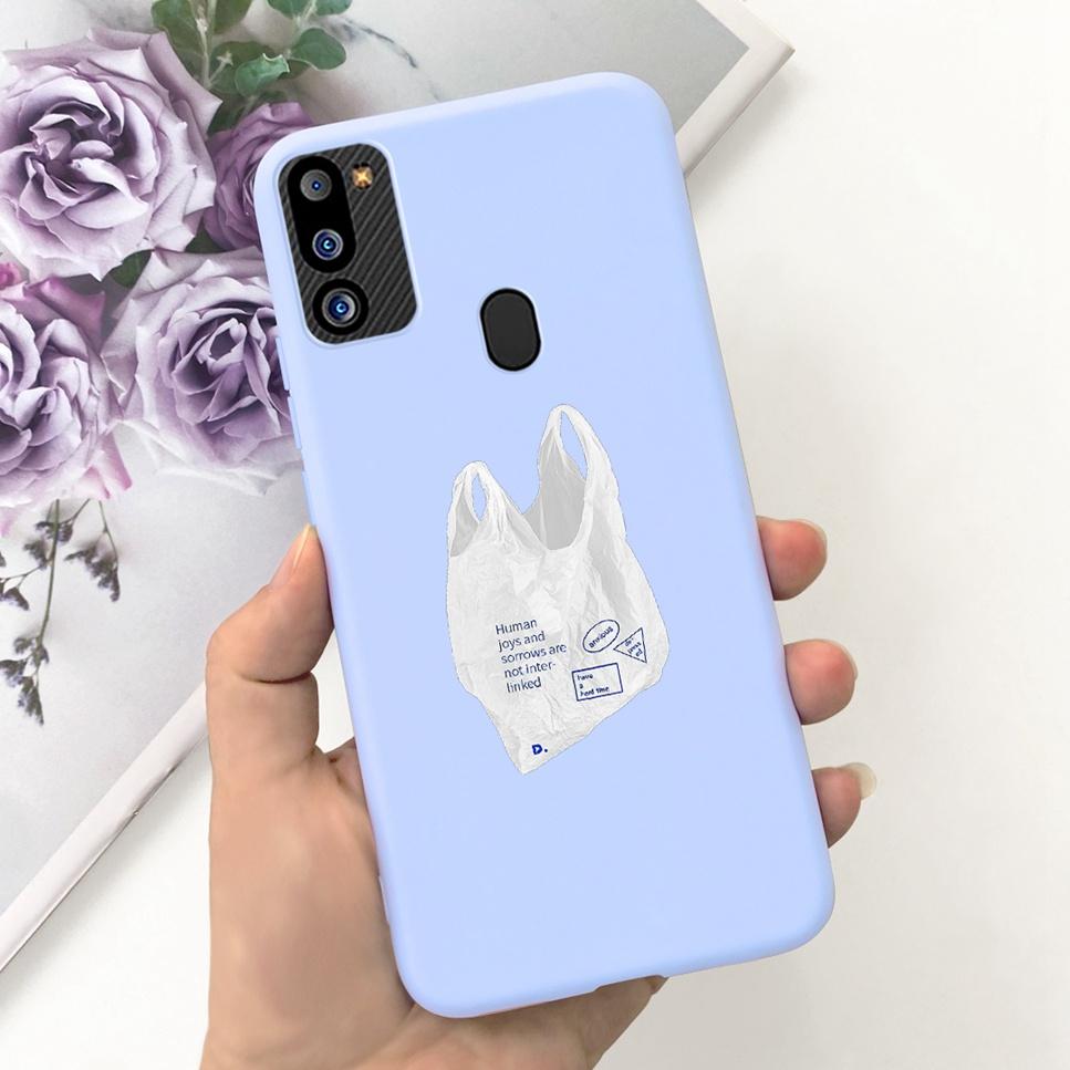 For Samsung Galaxy M21 2021 Case Cute Cat Fashion Girl Soft Silicone Cover For Samsung M21 2021 SM-M215G Bumper Phone Case Funda