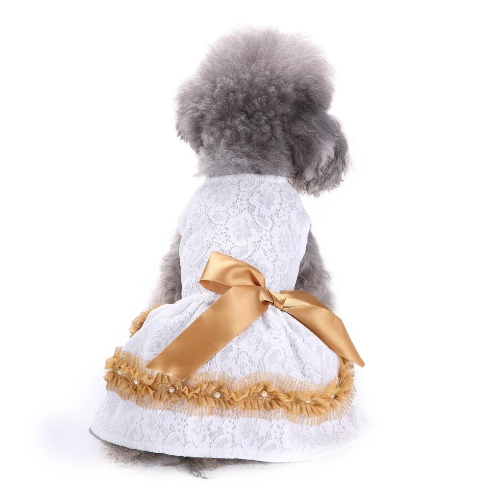 Pet clothing summer dog clothes princess style cat skirt girl heart bow pet clothes summer cool thin
