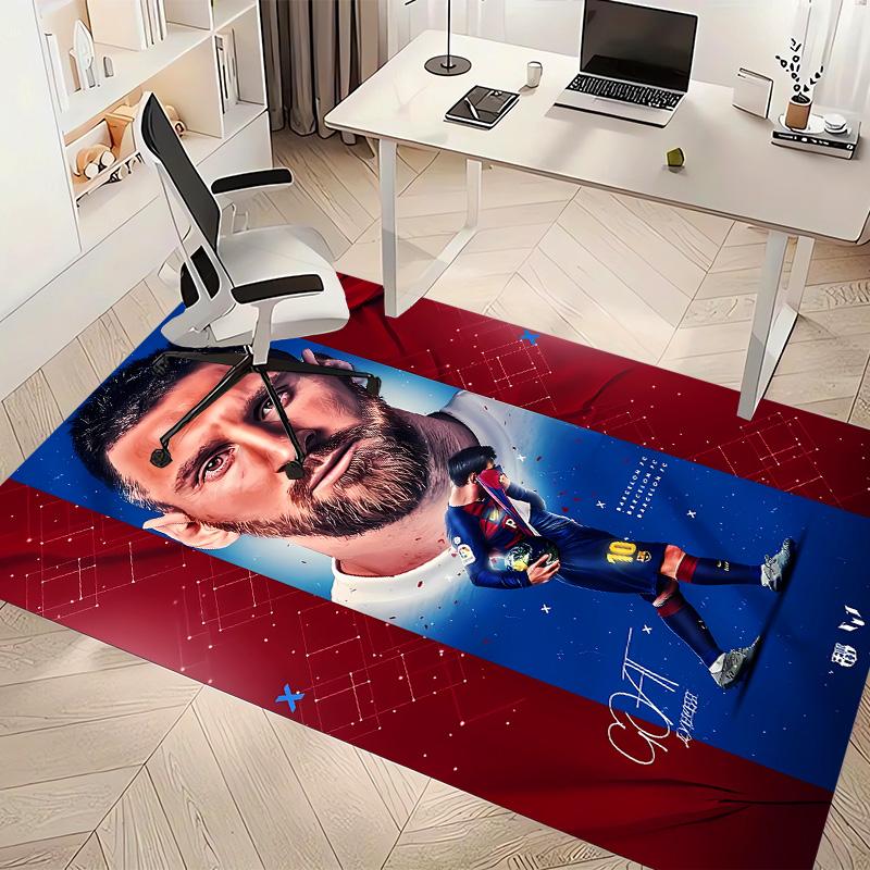 Football Star Messi Printed Absorbent Washable Carpet, Non-Slip Bathroom Mats, Kitchen Rugs, Yoga Mat,Living Room Entrance, Camping Picnic Rugs