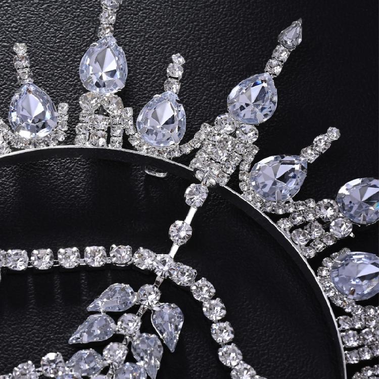Crystal Tassels Hairband Crowns Tiaras Hair Ornament for Women Stage Show Costume Formal Occasion Photography Headwear