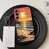 Ukiyo  Ocean W-Waves Creative  Phone Case For Samsung S25,S24,S21,S22,S23,S30,Ultra,S20,Plus,Fe,Lite,Note,10,Black Cover
