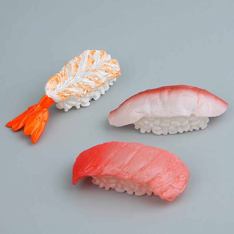 Shrimp Simulated Sweet Salmon Sushi Magnetic Refrigerator Accessory Decoration