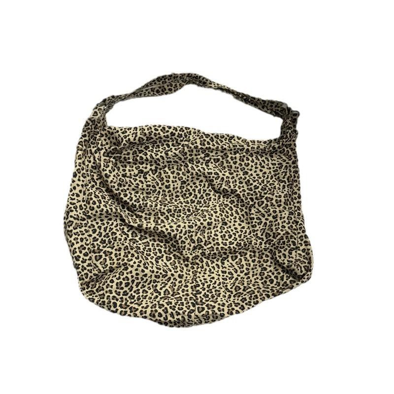Single Shoulder Leopard Print Large Capacity Backpack Tote Bag Canvas Bag Crossbody Casual Cloth Bag