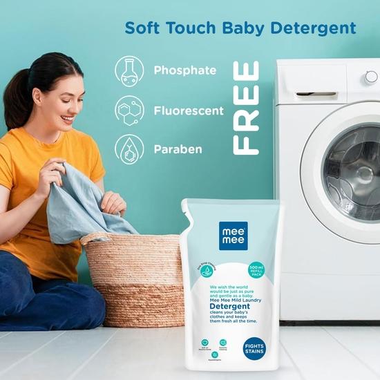 Mee Mee Baby Liquid Detergent 500 Ml | Ph Balanced, Free from Harsh Chemicals, Safe for Mother's Hands | Odor with One Drop, Hypoallergenic
