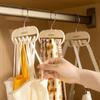 Women Camisole Hanger Wardrobe Organizer Downy Traceless Clothes Hanger Spaghetti Straps Storage Hook Rotatable Belt Bag Holder