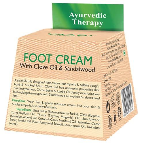 Vaadi Herbals Foot Cream With Clove And Sandal Oil For Dry Rough Heels Moisturizing Foot Care Cream 30 g X Pack Of 3
