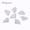 High Quality DIY Jewelry Making Accessories For Women Fashion 18K Gold Plated Inlay Natural Shell Heart Connect Charms Pendants