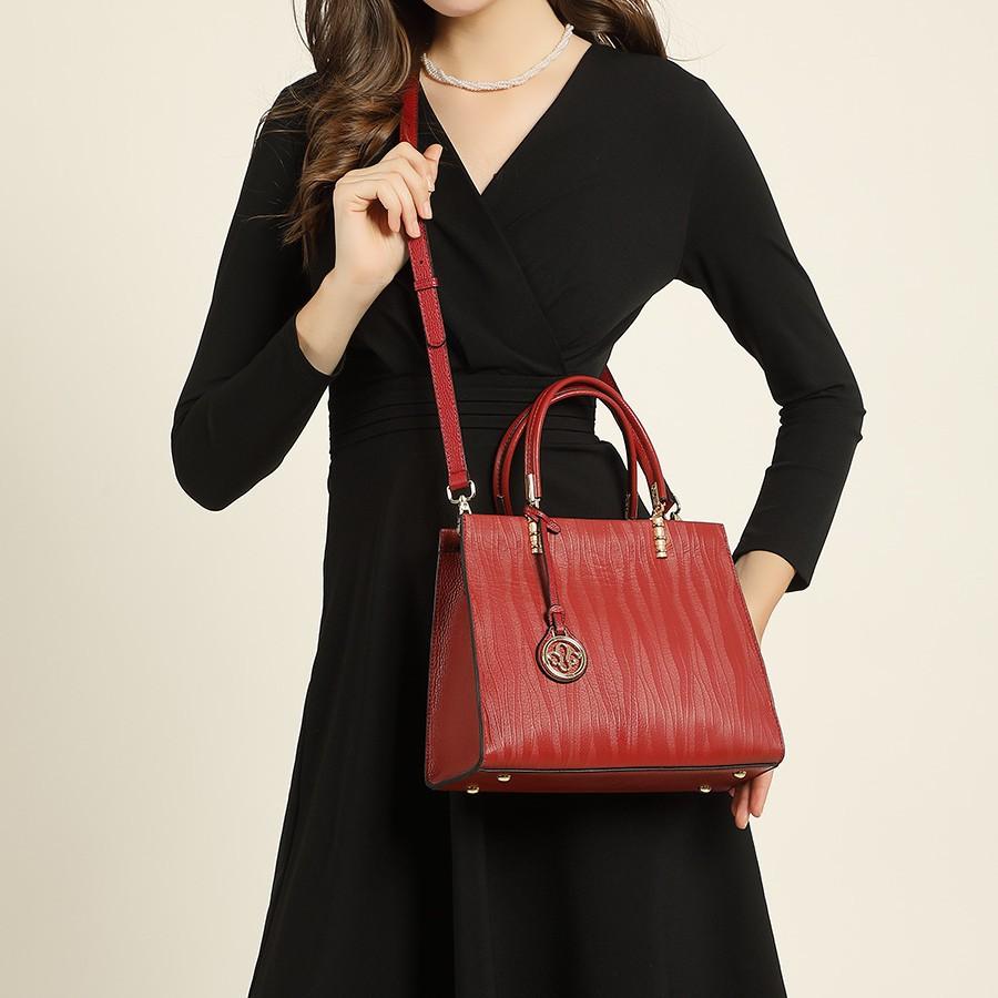 2025 New Fashion Large Capacity Women's Bag Genuine Leather Versatile Bag for Middle-aged Ladies Mom Handbag Shoulder Bag