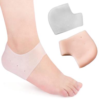 2/5 Paia Cuscinetti di Protezione per Tallone in Silicone per Donna Uomo Solette per Sperone Calcaneare Indossabili Cura dei Piedi Soletta Invisibile Antiscivolo e Antiusura Protezione del Tallone