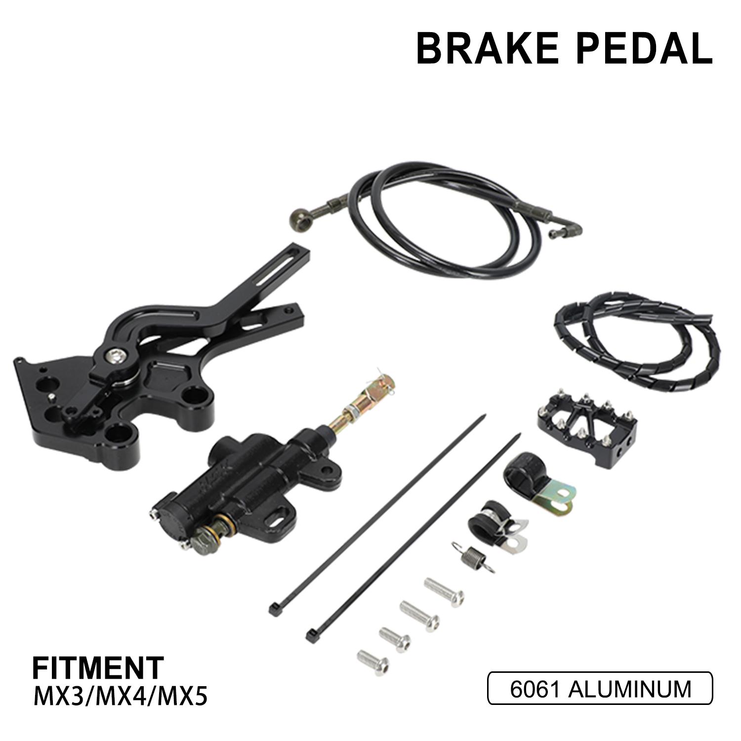 Motorcycle Rear Brake Reservoir Hydraulic Foot Brake Pedal Lever Brake Hose Kit For Talaria Sting MX3 MX4 MX5 Electric Bike SET