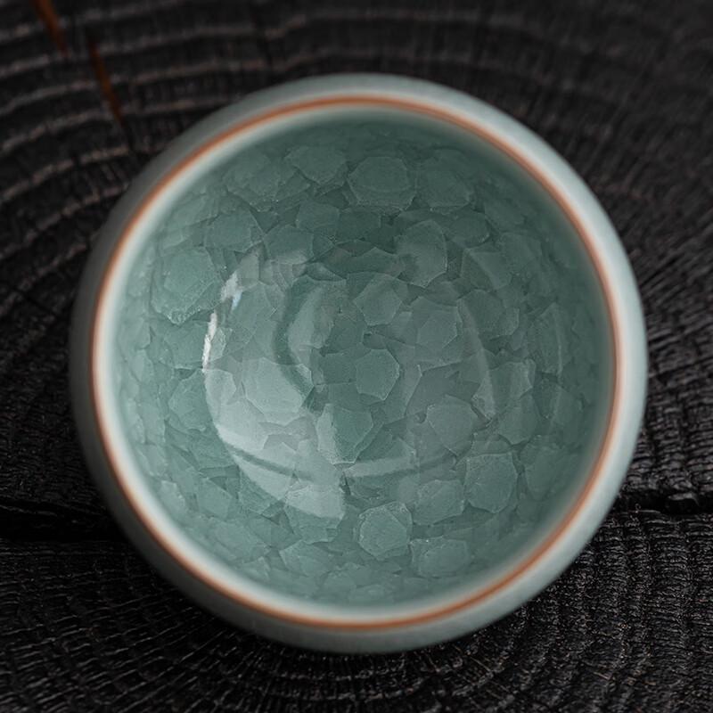 Ru Kiln Ice Flower Glaze Tea Cup Set