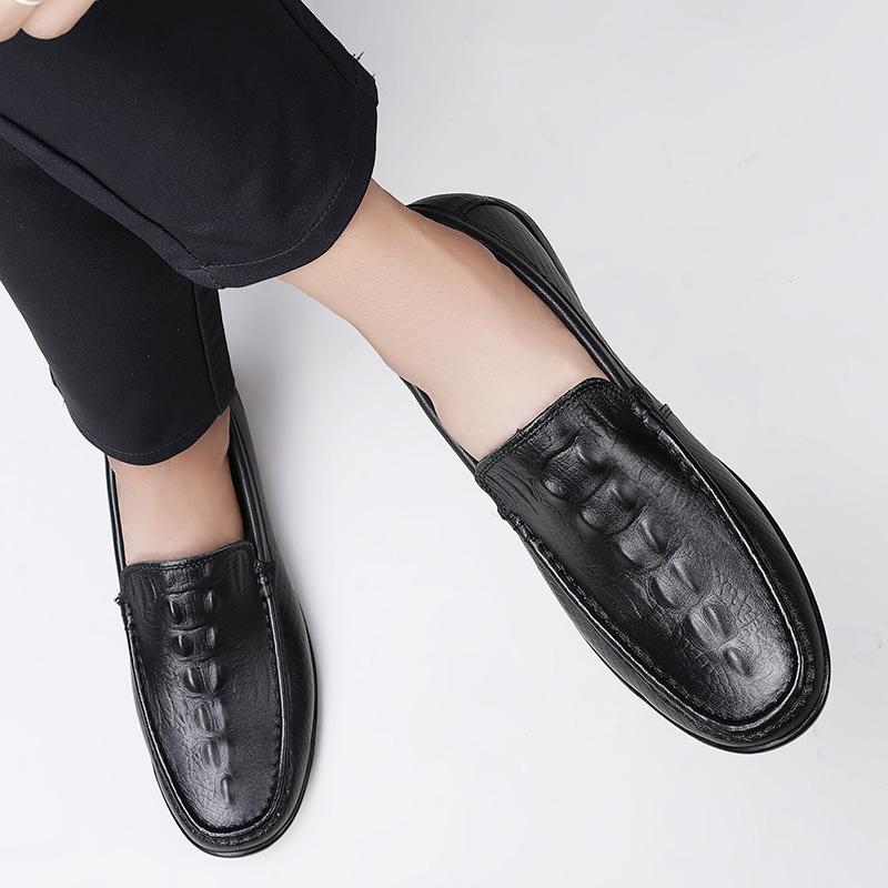Daily Leather Slip On Mens Loafers Crocodile Driving Casual Shoes Comfort Mocasines Luxury Brand Soft Sole Man Social Business