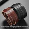 Adjustable Vintage Leather Leather Bracelet for Men and Women With Alloy Clasp Length Portable Jewelry