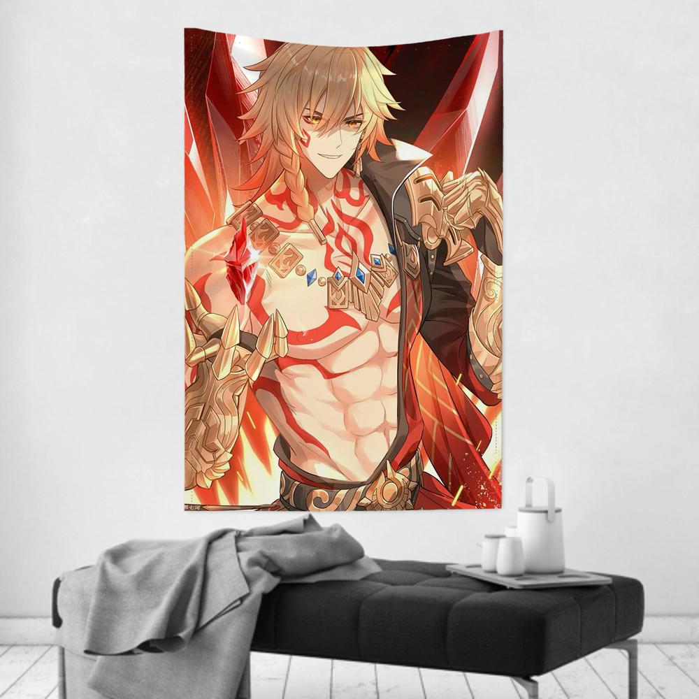 Mydei Animated Game Honkai Star Rail Tapestry Room Decor Wall Cloth Party Hanging Background Room Decor Baby Room