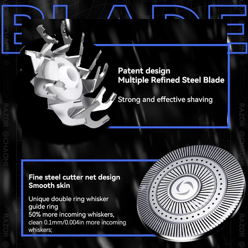 Mini Electric Shaver With Atmosphere Lamp LED Display For Men Portable Travel Painless Cordless Face Beard Knives Razor Trimmer