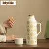 650ml Treasure Flower Pattern Water Jug Explosion-proof Water Kettle Coffee Milk Pot With Lid Hot And Cold Water Pitcher Cafes