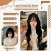Women's Full Head Wig with Natural Seamless Bangs and Large Waves for Autumn and Winter 
