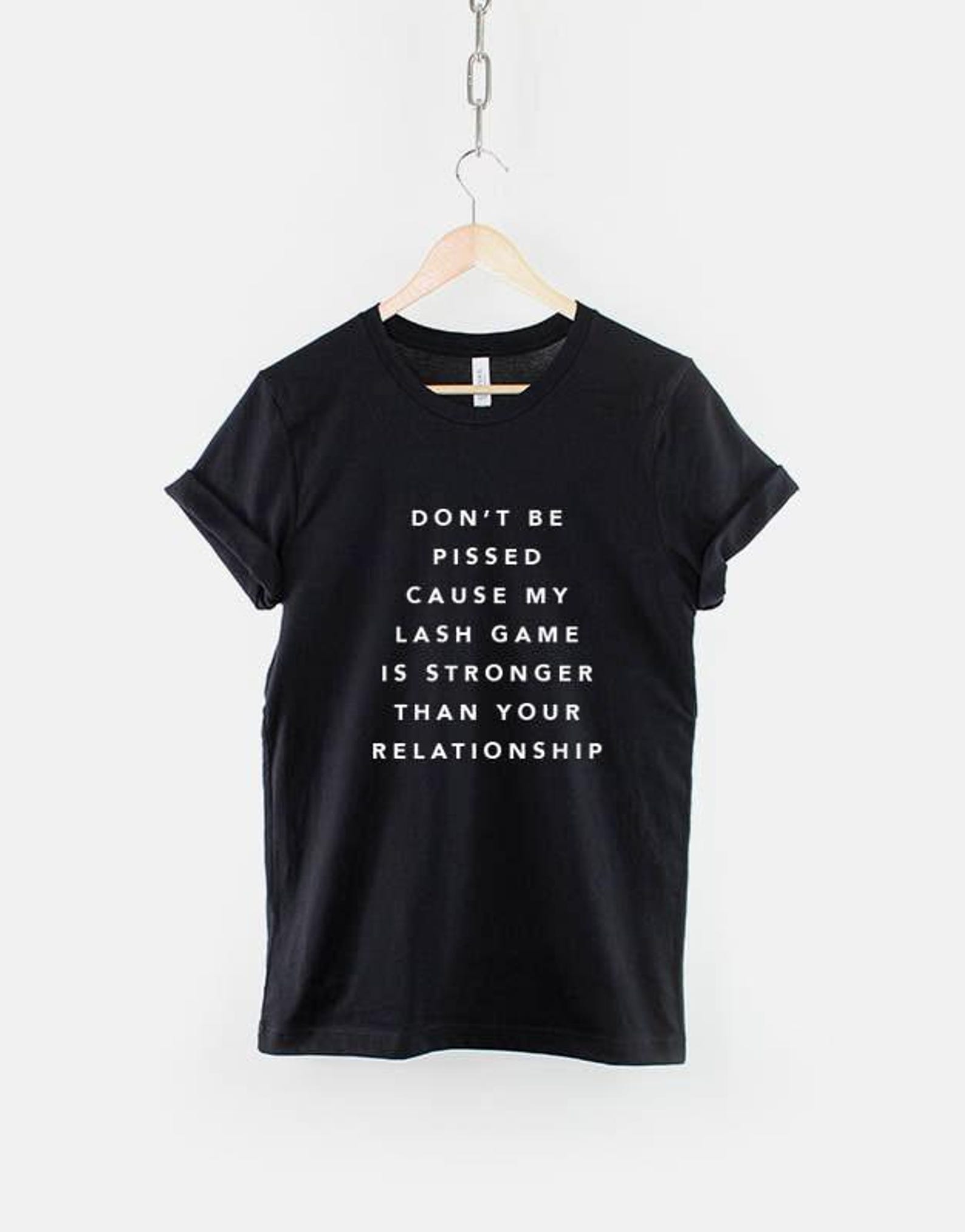 Lash Game Blogger Shirt: Eye-Catching Typography - Beauty Blogger Style, Comfortable Fit, Durable Print S