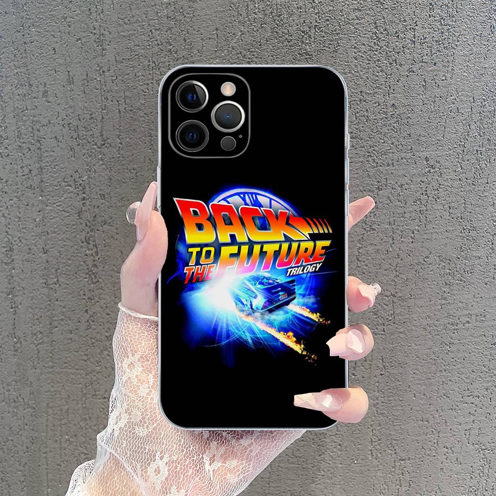 Back To The Future Transparent TPU Phone Case For IPhone 17 11 12 13 14 15 16 Pro Max 16 Plus Cover