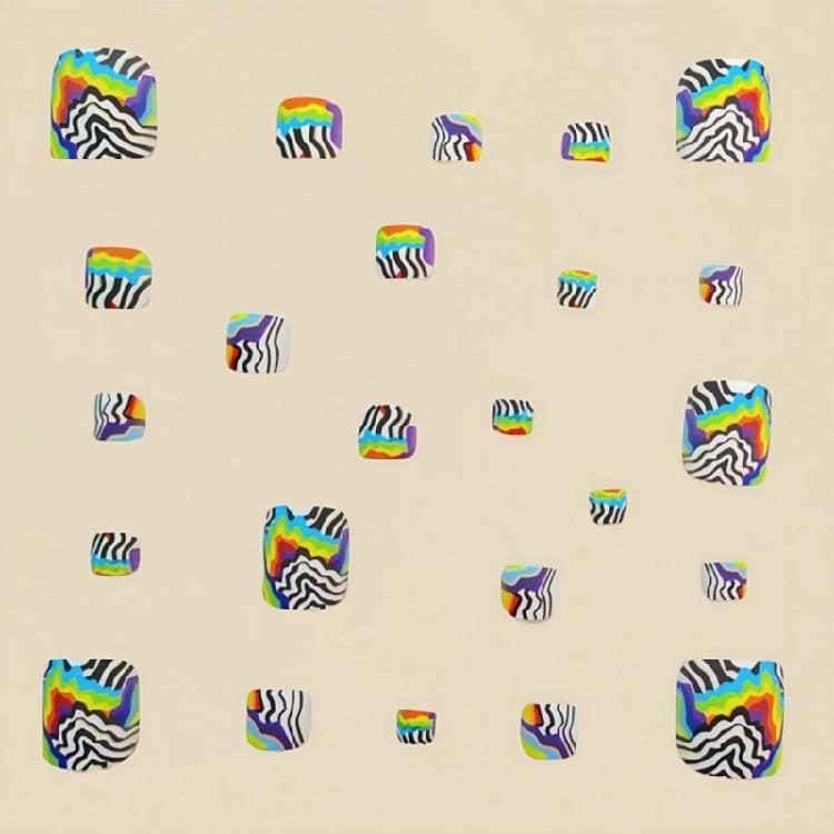 24 Pezzi Design Unghie Finte per Piedi Lucide Corte Quadrate Unghie Finte per Piedi Copertura Completa Adesive Unghie Finte per Piedi A Pressione Unghie Finte per Piedi