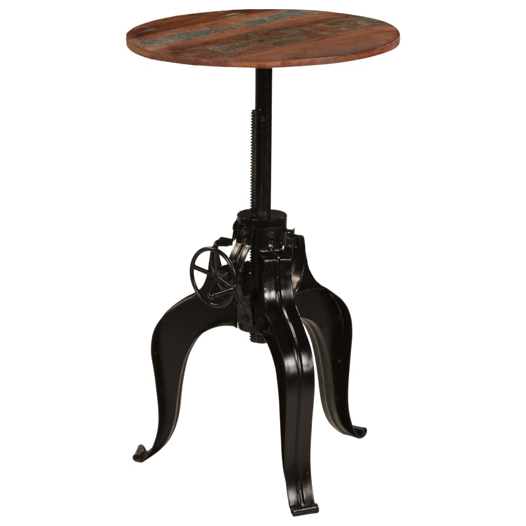 Vidaxl Solid Reclaimed Wood Bar Table, 60X(76-110) Cm
