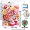 Popular 5D Diy Cross Stitch Pink Roses Painting Full Drill Cross-Stitch Crafts Kit Wall Sticker Home Decor
