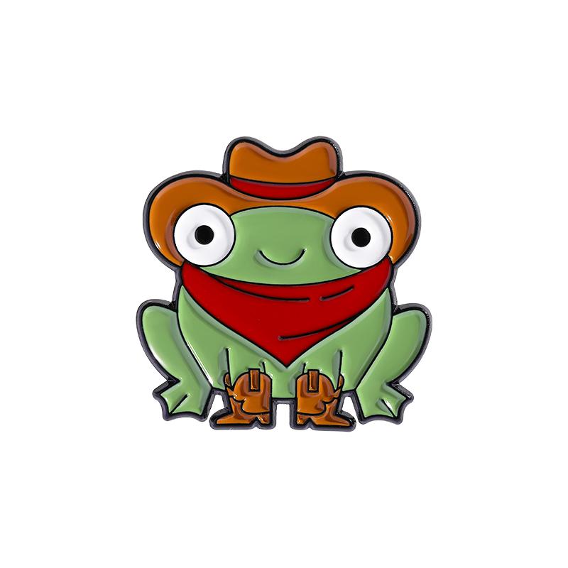Cool Cowboy Hat Duck Capybara Frog Cat Enamel Pins Cartoon Animal Brooches Lapel Backpack Badge Funny Jewelry Gifts For Friends