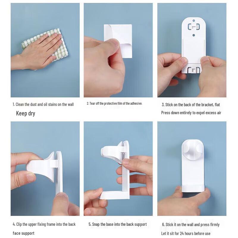 JAJALIN Punch-Free Wall-Mounted Electric Toothbrush Holder
