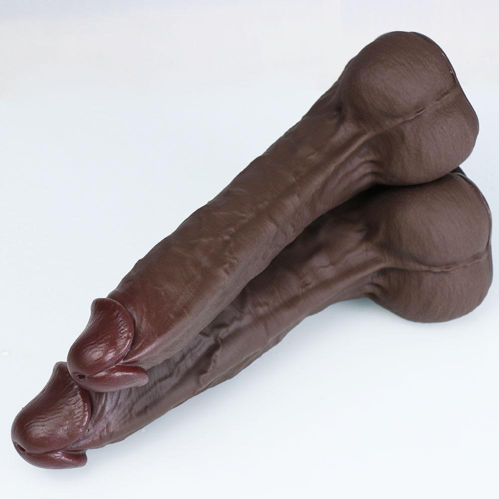 12.6" Realistic Thick Dildo – Soft Liquid Silicone Anal & G-Spot Toy with Strong Suction Cup, Hands-Free Use, Durable & Lifelike Design