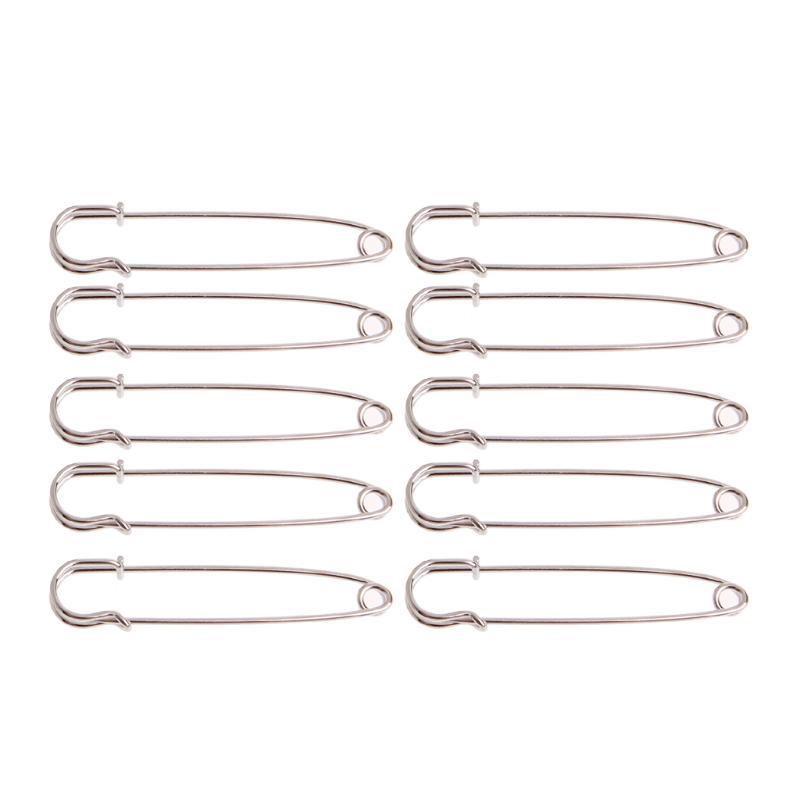10 Pieces DIY Safety Pins Blanket Pins Spring Lock Pins for DIY Brooch Making