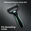 Professional Pet Undercoat Rake for Dog and Cat Stainless Steel Double-Sided Deshedding Comb Efficiently Remove Mats and Tangles