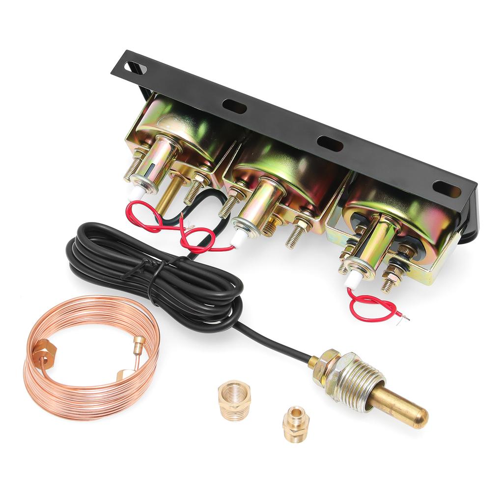 3in1 Water Temp Gauge 52MM Oil Pressure Gauge AMP Volt Meter 12V Kit Car Triple Gauge With Sensor