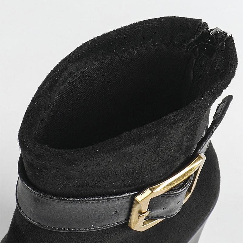 Spring Autumn Shoes Women High Heels Boots Pointed Toe Fashion Ladies Wedges Single Ankle Boots 10cm Plus Size 42