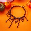 Vintage Halloween Necklace Red Black Crystal Blood Drop Chain Fringe Multi-Layer Gothic Choker Jewelry For Women Men Party Gifts