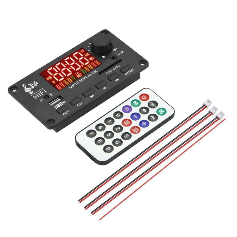 

Bluetooth-compatible MP3 Decoders Board 12V MP3 Player Stereo Player FM Radio Module Support Call Recording