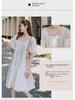 Spring/Summer 2024 French Sweetheart Square Neck Puff Sleeve A-Line Maternity Dress