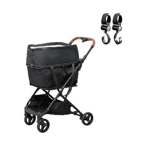 ottostyle.jp Foldable One Touch Shopping Cart Compact Storage One Touch Lightweight 4 Wheel Shopping Cart with Brake Checkout Basket Removable 2