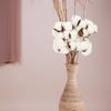 1Set Natural Dried Cotton Flower Branch White Cotton Branch Picks DIY Artificial Flower Bouquet lliving room ornament home deco