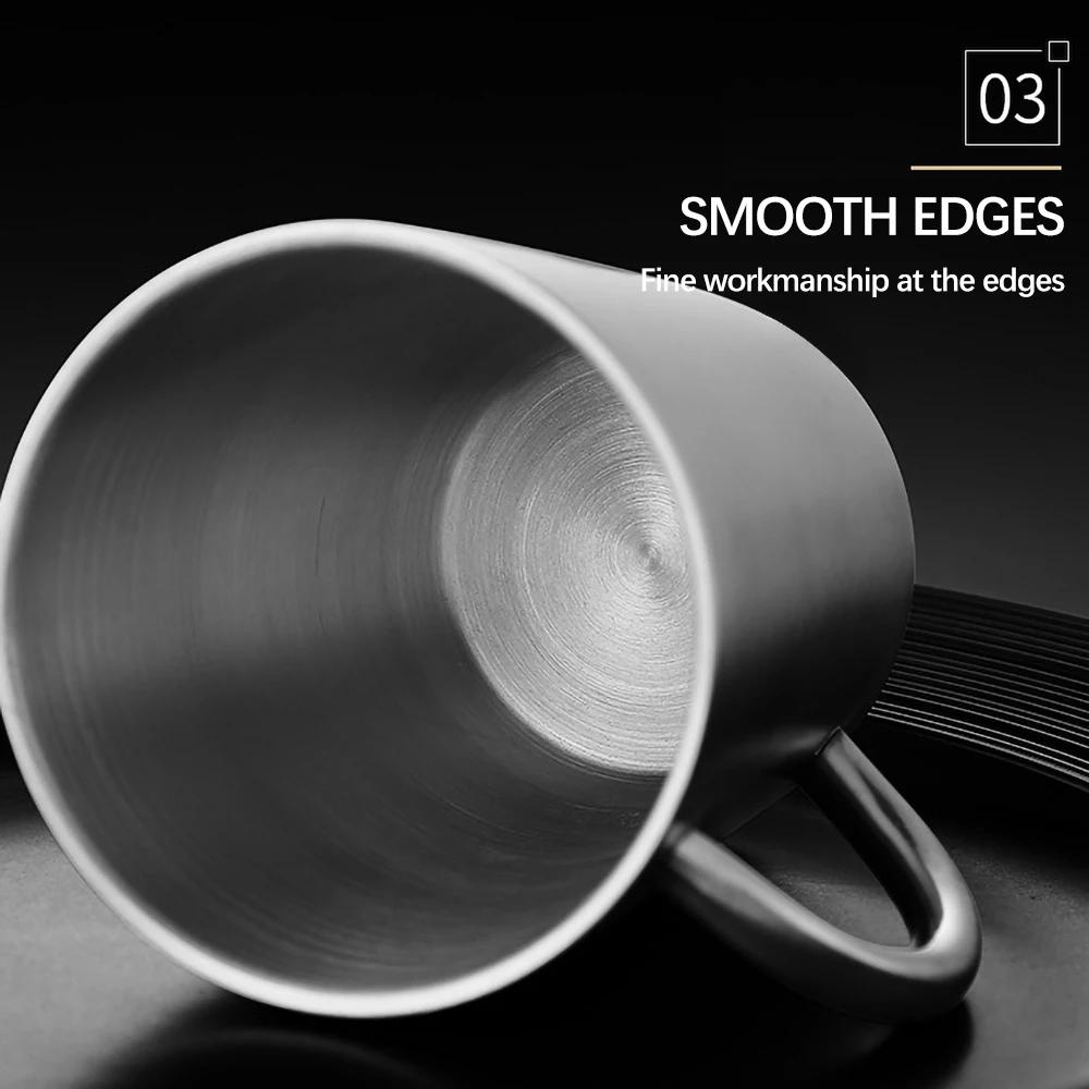 Caneca de Cerveja de Aço Inoxidável 304 Copo de Água Parede Dupla Anti Escaldante Caneca de Café 300ML Portátil Copo de Chá para Viagem Copo para Bebida de Café