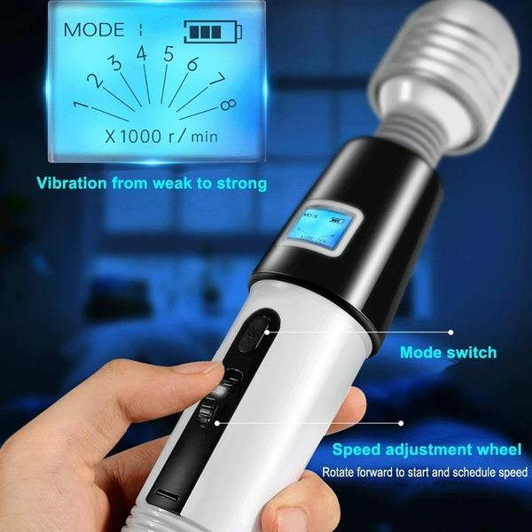 64 Modes Body Massage Powerful Magic Wand Vibrator Huge Head AV Vibrator Clitoris Stimulator Erotic Product Sex Toys for Woman Bullet