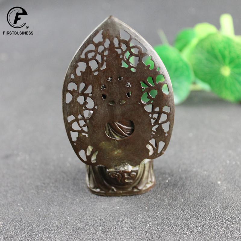Antique Copper Buddha Statue Home Decor Accessories for Living Room Small Ornaments Retro Brass Office Desk Miniature Figurines