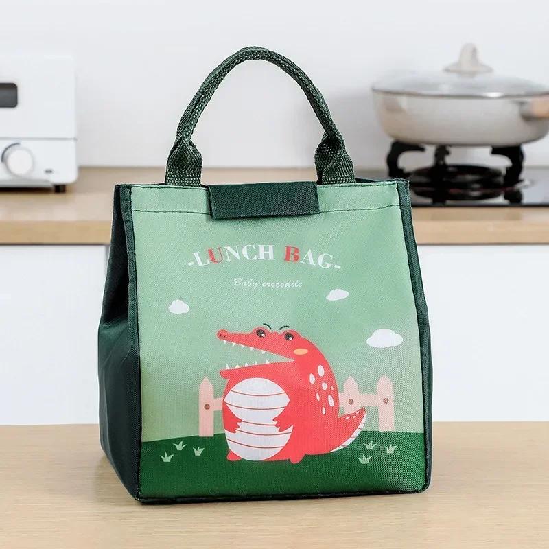 Cartoon Portable Insulated Lunch Box Bag Bento Bag Insulated Refrigerated and Insulated Bag Aluminum Foil Thickened Lunch Bag