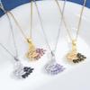Korean Dongdaemun Zirconia Swan Pendant Titanium Steel Necklace for Women - Niche Design, Colorfast, Durable.