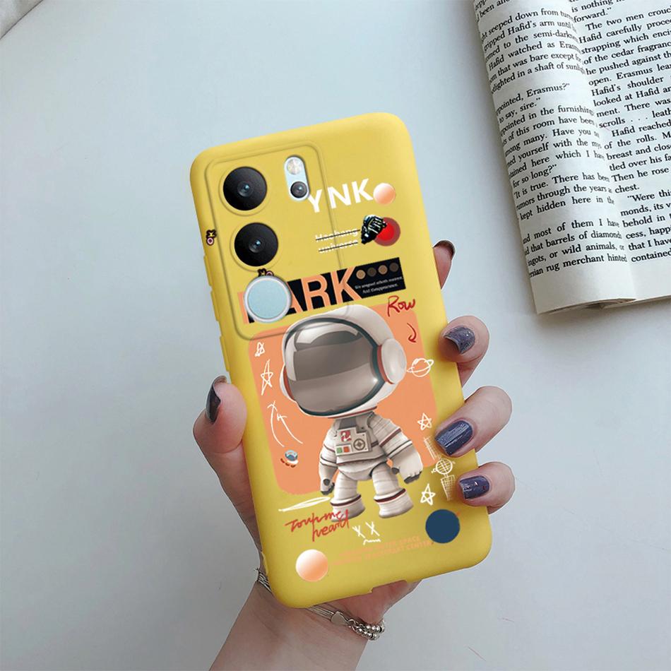 For Vivo V29 5G Global Version Phone Case Couple Cute Cartoon Flower Back Shell Etui For Vivo V29 V 29 V2250 Soft Silicone Cover