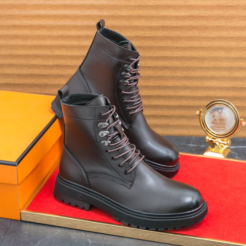 

Модная кожаная обувь для мужчин Натуральная кожа Ботинки больших размеров Высококачественные дизайнерские формальные ботинки Повседневные ботинки Модный бизнес 45 коричневый