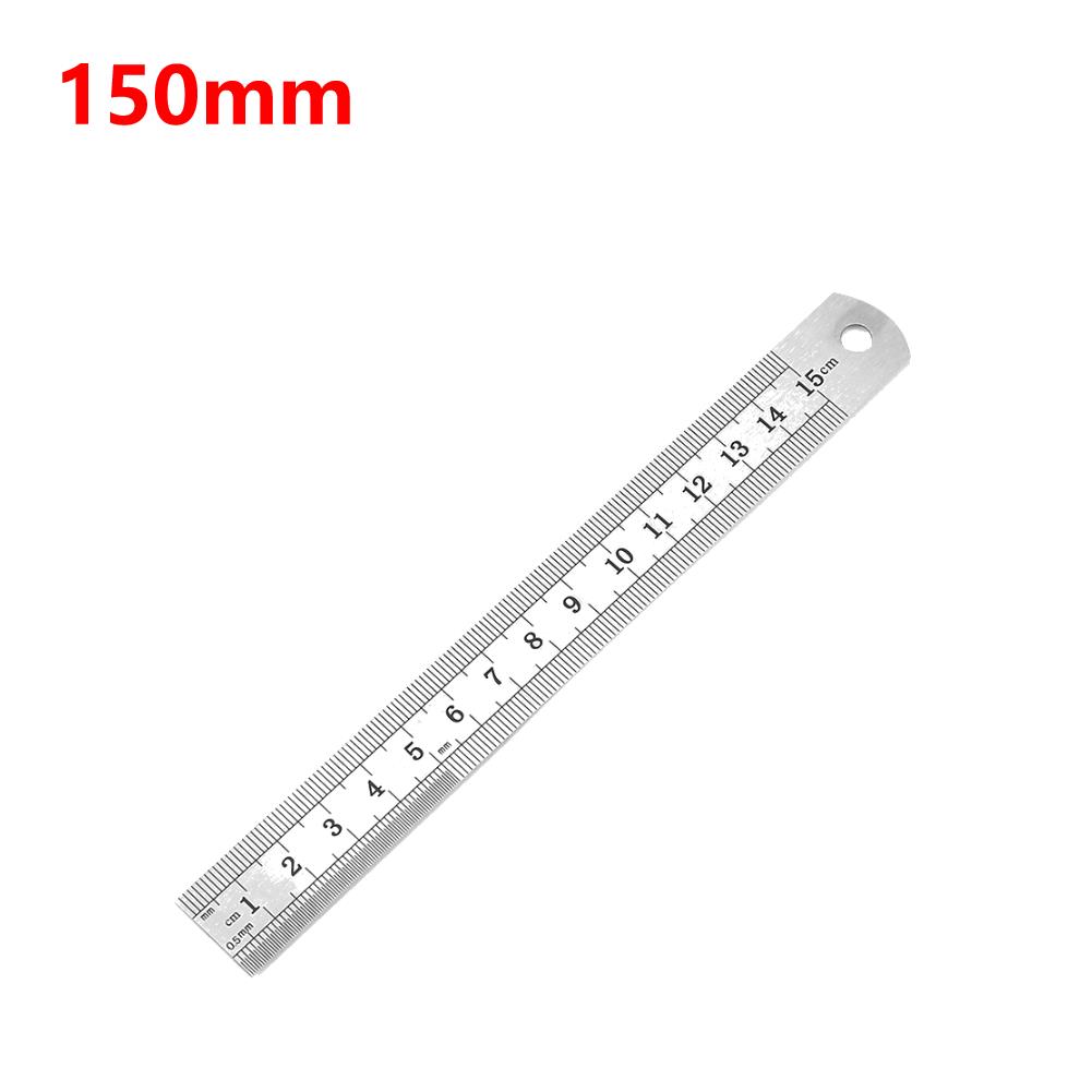 150mm-500mm Stainless Steel Metal Straight Ruler Precision Double Sided Precision Measuring Tool Scale Metric Ruler Accessories