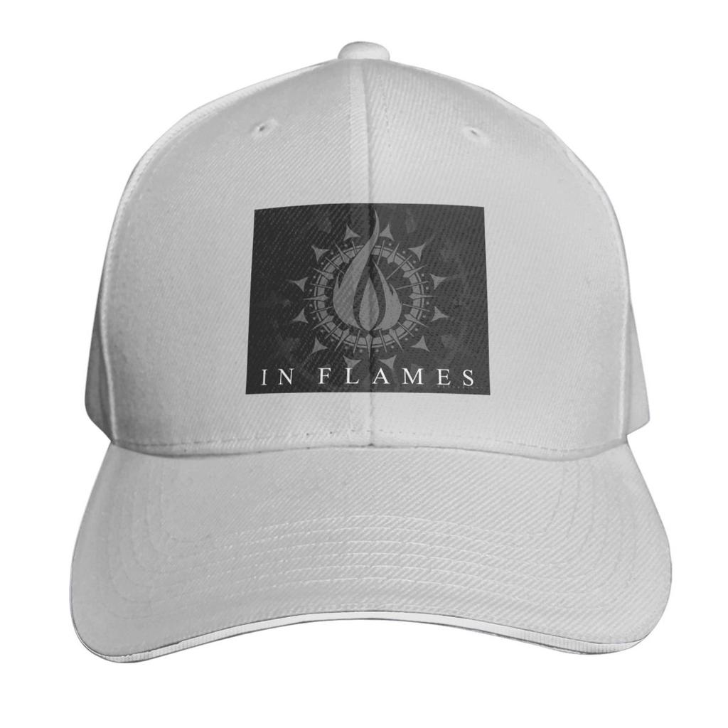In Flames Zespół Rockowy Czerwona Sześciokątna Gwiazda Czapka Modna Codzienna Czapki Baseballowe Regulowany Kapelusz Hip Hop Letni Unisex Czapki Baseballowe